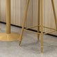 Glam Round Stone Bar Table Set 1/2/3/4 Pièces Table de comptoir avec tabourets hauts