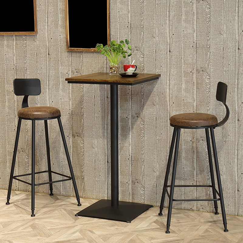 Table et tabouret en bois massif moderne