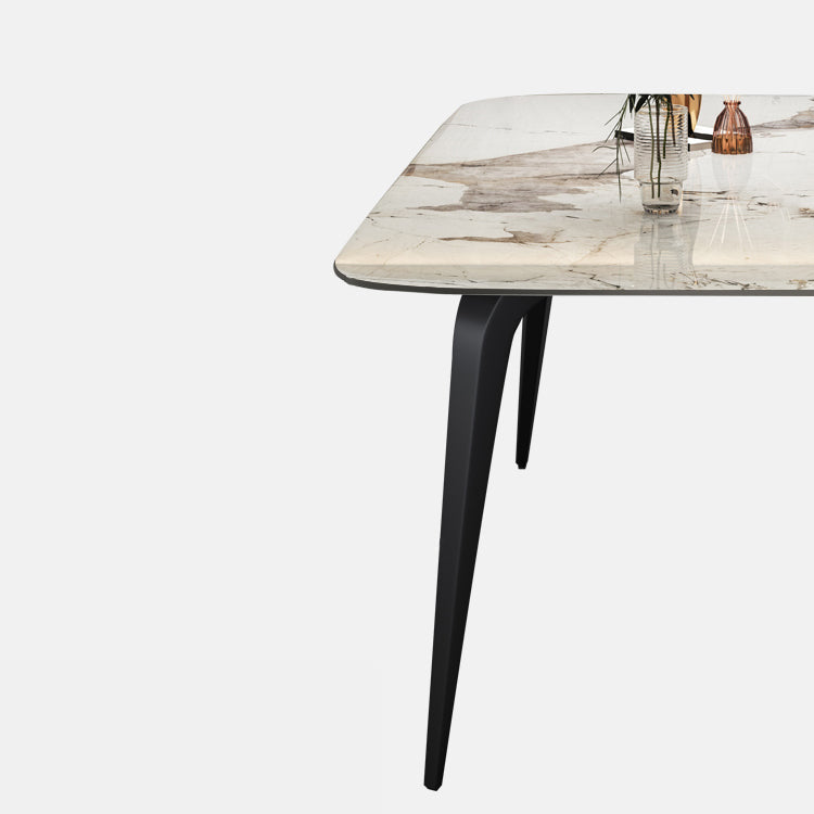 Modern Style Set 1/4/5/7 Pcs with Rectangle Dining Table and Wingback Chairs Clearhalo 'Dining Room Sets' 'Dining Tables & Seating' 'dining_room_set' 'furn' 'furn_dining_room_set' 'Furniture' 'Kitchen & Dining Furniture' 5491334