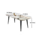 Modern Style Set 1/4/5/7 Pcs with Rectangle Dining Table and Wingback Chairs Clearhalo 'Dining Room Sets' 'Dining Tables & Seating' 'dining_room_set' 'furn' 'furn_dining_room_set' 'Furniture' 'Kitchen & Dining Furniture' 5491342