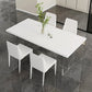 White Dining Table Set 1/3/4/5 Pcs Modern Dining Table with Chairs 5 Pieces: Table, 4 Chairs Clearhalo 'Dining Room Sets' 'Dining Tables & Seating' 'dining_room_set' 'furn' 'furn_dining_room_set' 'Furniture' 'Kitchen & Dining Furniture' 5491344