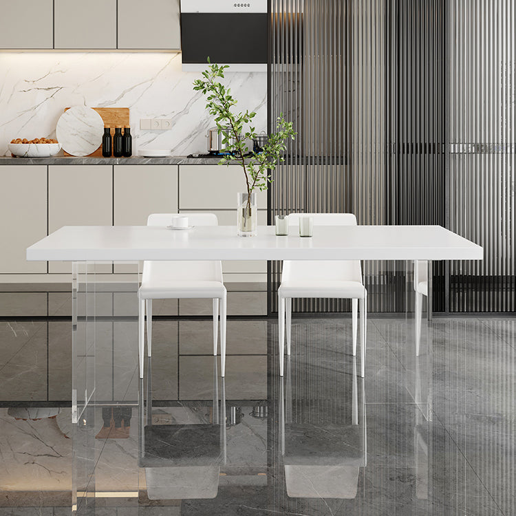 White Dining Table Set 1/3/4/5 Pcs Modern Dining Table with Chairs 3 Pieces: Table, 2 Chairs Clearhalo 'Dining Room Sets' 'Dining Tables & Seating' 'dining_room_set' 'furn' 'furn_dining_room_set' 'Furniture' 'Kitchen & Dining Furniture' 5491346