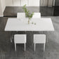 White Dining Table Set 1/3/4/5 Pcs Modern Dining Table with Chairs Clearhalo 'Dining Room Sets' 'Dining Tables & Seating' 'dining_room_set' 'furn' 'furn_dining_room_set' 'Furniture' 'Kitchen & Dining Furniture' 5491348