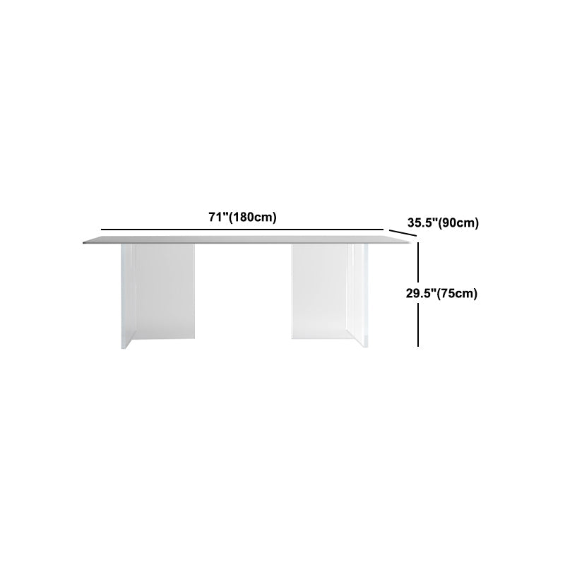 White Dining Table Set 1/3/4/5 Pcs Modern Dining Table with Chairs Clearhalo 'Dining Room Sets' 'Dining Tables & Seating' 'dining_room_set' 'furn' 'furn_dining_room_set' 'Furniture' 'Kitchen & Dining Furniture' 5491359