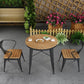 Modern 1/2/3/4/5 Pieces Dining Set Wood Dining Table for Courtyard Balcony 3 Pieces: Brown Table, 2 Chairs Clearhalo 'Dining Room Sets' 'Dining Tables & Seating' 'dining_room_set' 'furn' 'furn_dining_room_set' 'Furniture' 'Kitchen & Dining Furniture' 5491365