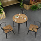 Modern 1/2/3/4/5 Pieces Dining Set Wood Dining Table for Courtyard Balcony 4 Pieces: Brown Table, 3 Chairs Clearhalo 'Dining Room Sets' 'Dining Tables & Seating' 'dining_room_set' 'furn' 'furn_dining_room_set' 'Furniture' 'Kitchen & Dining Furniture' 5491367