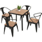 Modern 1/2/3/4/5 Pieces Dining Set Wood Dining Table for Courtyard Balcony Clearhalo 'Dining Room Sets' 'Dining Tables & Seating' 'dining_room_set' 'furn' 'furn_dining_room_set' 'Furniture' 'Kitchen & Dining Furniture' 5491378