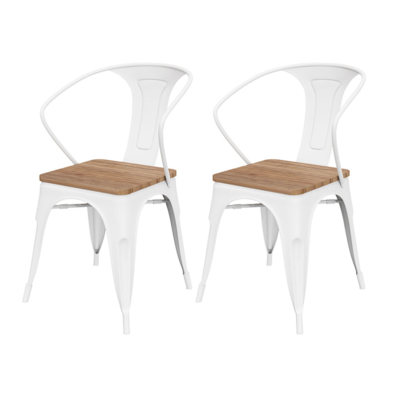 Modern 1/2/3/4/5 Pieces Dining Set Wood Dining Table for Courtyard Balcony 2 White Chairs Clearhalo 'Dining Room Sets' 'Dining Tables & Seating' 'dining_room_set' 'furn' 'furn_dining_room_set' 'Furniture' 'Kitchen & Dining Furniture' 5491380