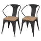 Modern 1/2/3/4/5 Pieces Dining Set Wood Dining Table for Courtyard Balcony 2 Black Chairs Clearhalo 'Dining Room Sets' 'Dining Tables & Seating' 'dining_room_set' 'furn' 'furn_dining_room_set' 'Furniture' 'Kitchen & Dining Furniture' 5491381