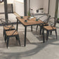 Modern 1/2/3/4/5 Pieces Dining Set Wood Dining Table for Courtyard Balcony Clearhalo 'Dining Room Sets' 'Dining Tables & Seating' 'dining_room_set' 'furn' 'furn_dining_room_set' 'Furniture' 'Kitchen & Dining Furniture' 5491383