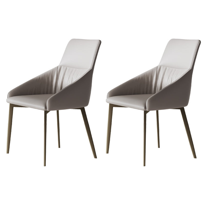 Glam Round Dining Set 1/2/3 Pcs Sintered Stone Dining Table with Armless Chairs 2 Grey Chairs Clearhalo 'Dining Room Sets' 'Dining Tables & Seating' 'dining_room_set' 'furn' 'furn_dining_room_set' 'Furniture' 'Kitchen & Dining Furniture' 5491411