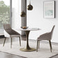 Glam Round Dining Set 1/2/3 Pcs Sintered Stone Dining Table with Armless Chairs Clearhalo 'Dining Room Sets' 'Dining Tables & Seating' 'dining_room_set' 'furn' 'furn_dining_room_set' 'Furniture' 'Kitchen & Dining Furniture' 5491413