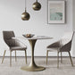Glam Round Dining Set 1/2/3 Pcs Sintered Stone Dining Table with Armless Chairs Clearhalo 'Dining Room Sets' 'Dining Tables & Seating' 'dining_room_set' 'furn' 'furn_dining_room_set' 'Furniture' 'Kitchen & Dining Furniture' 5491418