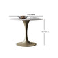 Glam Round Dining Set 1/2/3 Pcs Sintered Stone Dining Table with Armless Chairs Clearhalo 'Dining Room Sets' 'Dining Tables & Seating' 'dining_room_set' 'furn' 'furn_dining_room_set' 'Furniture' 'Kitchen & Dining Furniture' 5491421