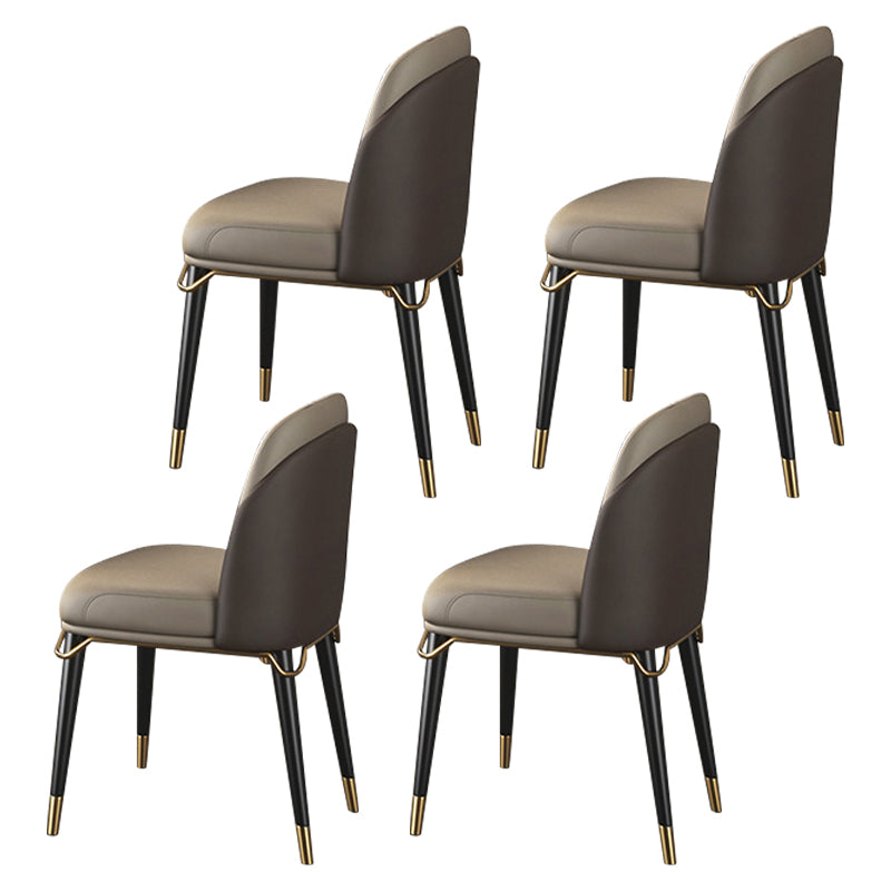 Luxurious Sintered Stone Top Dining Set Rectangle 1/4/5/6/7 Pieces Dining Table Set 4 Beige Chairs Clearhalo 'Dining Room Sets' 'Dining Tables & Seating' 'dining_room_set' 'furn' 'furn_dining_room_set' 'Furniture' 'Kitchen & Dining Furniture' 5491430