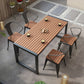 Modern 1/3/5 Pieces Dining Set Rectangle Wood Dining Table for Courtyard