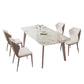 Nordic Sintered Stone Top Dining Set Rectangle 1/2/5/7 Pieces Dining Table Set 5 Pieces: Table, 4 Chairs Clearhalo 'Dining Room Sets' 'Dining Tables & Seating' 'dining_room_set' 'furn' 'furn_dining_room_set' 'Furniture' 'Kitchen & Dining Furniture' 5491492
