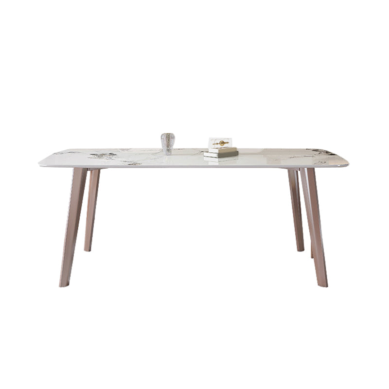 Nordic Sintered Stone Top Dining Set Rectangle 1/2/5/7 Pieces Dining Table Set Clearhalo 'Dining Room Sets' 'Dining Tables & Seating' 'dining_room_set' 'furn' 'furn_dining_room_set' 'Furniture' 'Kitchen & Dining Furniture' 5491497