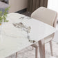 Nordic Sintered Stone Top Dining Set Rectangle 1/2/5/7 Pieces Dining Table Set Clearhalo 'Dining Room Sets' 'Dining Tables & Seating' 'dining_room_set' 'furn' 'furn_dining_room_set' 'Furniture' 'Kitchen & Dining Furniture' 5491499