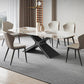 Modern Sintered Stone Top Dining Set Rectangle 1/4/5/6/7 Pieces Dinette Table Set