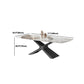 Modern Sintered Stone Top Dining Set Rectangle 1/4/5/6/7 Pieces Dinette Table Set