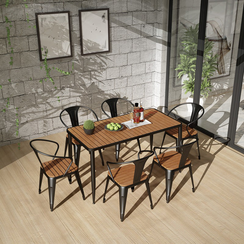 Juego de comedor de metal moderno 1/4/5/7 Piezas Muebles de comedor para cocina