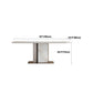 Nordic Sintered Stone Top Dining Set Rectangle 1/4/5/7 Pieces Dinette Table Set Clearhalo 'Dining Room Sets' 'Dining Tables & Seating' 'dining_room_set' 'furn' 'furn_dining_room_set' 'Furniture' 'Kitchen & Dining Furniture' 5491579