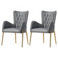 Glam Sintered Stone Dining Table Set Round 1/2/3/5 Pieces Dining Set 2 Grey Chairs Clearhalo 'Dining Room Sets' 'Dining Tables & Seating' 'dining_room_set' 'furn' 'furn_dining_room_set' 'Furniture' 'Kitchen & Dining Furniture' 5491589
