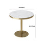Glam Sintered Stone Dining Table Set Round 1/2/3/5 Pieces Dining Set Clearhalo 'Dining Room Sets' 'Dining Tables & Seating' 'dining_room_set' 'furn' 'furn_dining_room_set' 'Furniture' 'Kitchen & Dining Furniture' 5491597