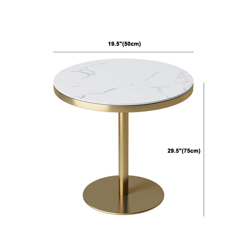 Glam Sintered Stone Dining Table Set Round 1/2/3/5 Pieces Dining Set Clearhalo 'Dining Room Sets' 'Dining Tables & Seating' 'dining_room_set' 'furn' 'furn_dining_room_set' 'Furniture' 'Kitchen & Dining Furniture' 5491597