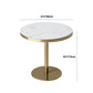 Glam Sintered Stone Dining Table Set Round 1/2/3/5 Pieces Dining Set Clearhalo 'Dining Room Sets' 'Dining Tables & Seating' 'dining_room_set' 'furn' 'furn_dining_room_set' 'Furniture' 'Kitchen & Dining Furniture' 5491598