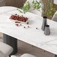 Glam Style Sintered Stone Dining Set Rectangle 1/4/5/6 Pieces Dining Set for Dining Areas