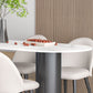 Glam Style Sintered Stone Dining Set Rectangle 1/4/5/6 Pieces Dining Set for Dining Areas