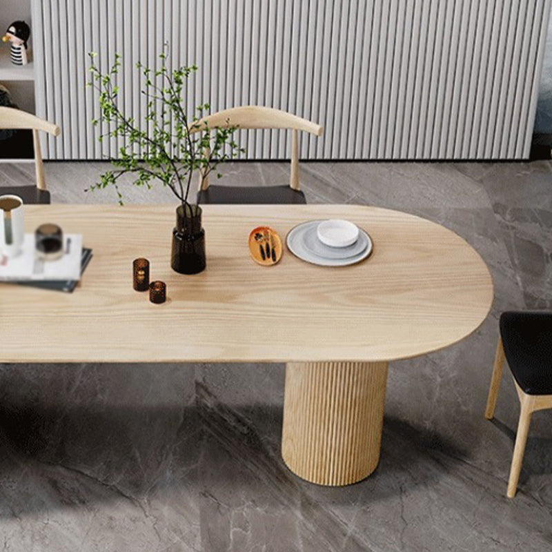 Modern Solid Wood Dining Table Free Form Table with 3 Legs for Kitchen Clearhalo 'Dining Tables & Seating' 'Dining Tables' 'dining_table' 'furn' 'furn_dining_table' 'Furniture' 'Kitchen & Dining Furniture' 5491632