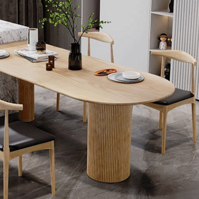 Modern Solid Wood Dining Table Free Form Table with 3 Legs for Kitchen Clearhalo 'Dining Tables & Seating' 'Dining Tables' 'dining_table' 'furn' 'furn_dining_table' 'Furniture' 'Kitchen & Dining Furniture' 5491633