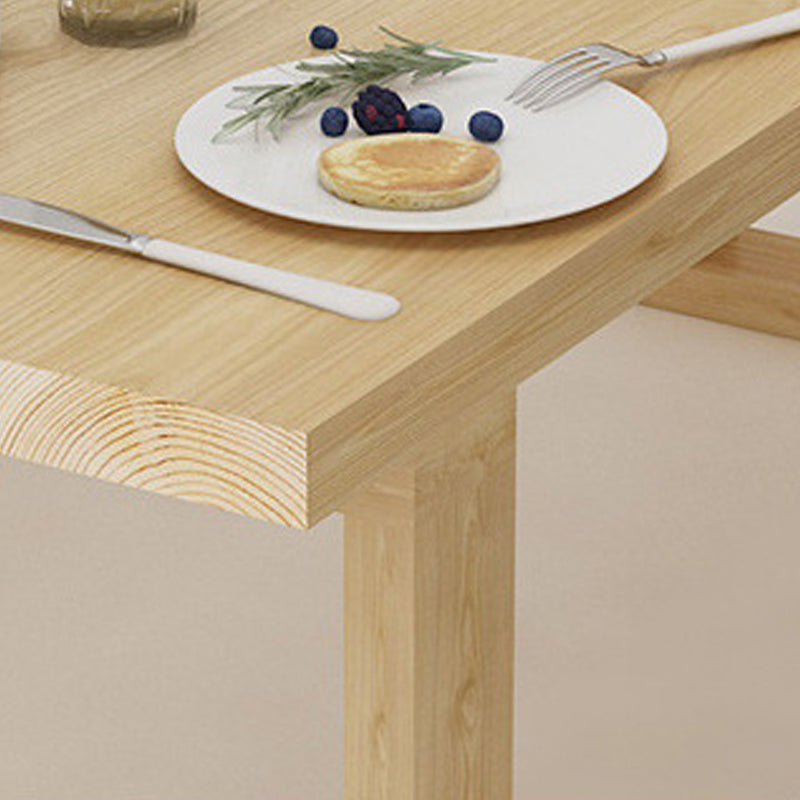 Table à manger en bois massif table de luxe traditionnelle avec base de traîneau en bois