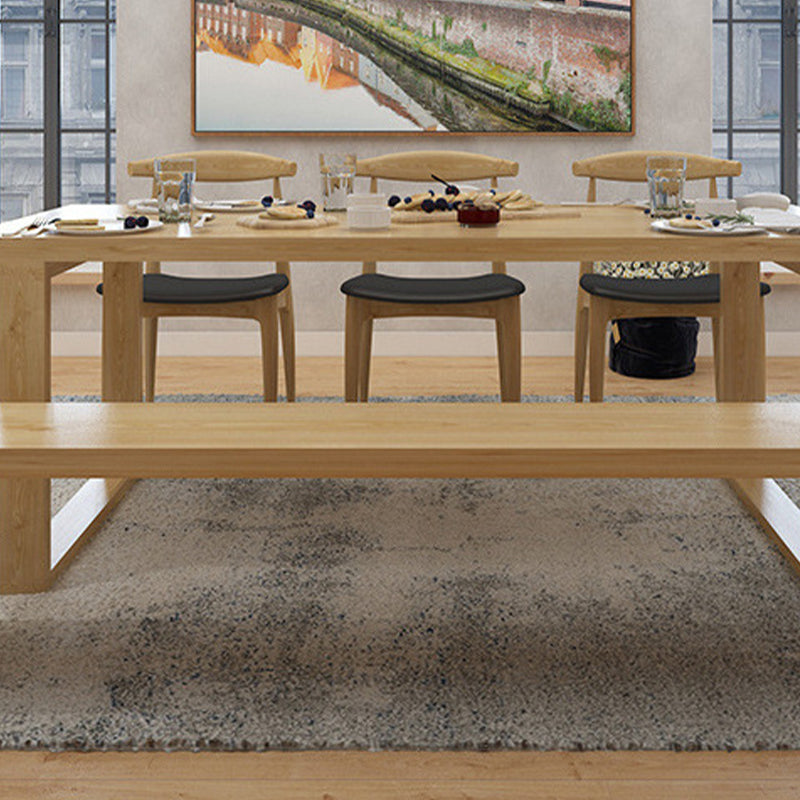 Table à manger en bois massif table de luxe traditionnelle avec base de traîneau en bois