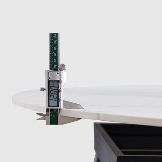 Simplicity Style Stone Dining Table Round Drop-Leaf Table with 4-foot