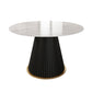 Traditional Luxury Dining Table with White Marble Round Dining Table for Home
