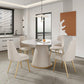 Traditional Luxury Dining Table with White Marble Round Dining Table for Home