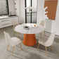 Traditional Luxury Dining Table with White Marble Round Dining Table for Home