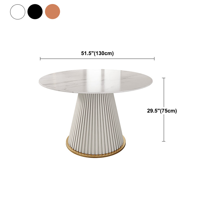 Traditional Luxury Dining Table with White Marble Round Dining Table for Home