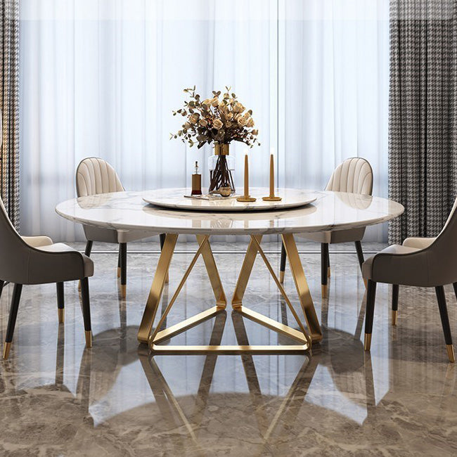 Marmeren eettafel Eigentijdse eettafel met voetstuk
