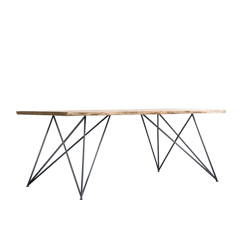 Rectangle 4 Legs Dining Table Luxury Solid Wood Kitchen Table