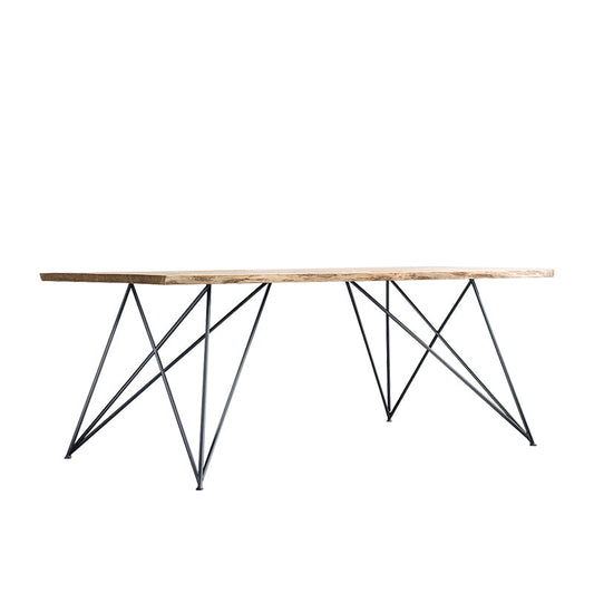 Rectangle 4 Legs Dining Table Luxury Solid Wood Kitchen Table Natural Without Chairs