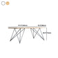 Rectangle 4 Legs Dining Table Luxury Solid Wood Kitchen Table
