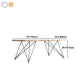 Rectangle 4 Legs Dining Table Luxury Solid Wood Kitchen Table