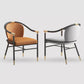 Glam Faux Leather Dining Chairs Metal Arm Dining Chairs for Restaurant Use