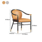 Glam Faux Leather Dining Chairs Metal Arm Dining Chairs for Restaurant Use