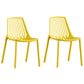 Modern Plastic Chair Slat Back Side Chair in Matte Finish for Home